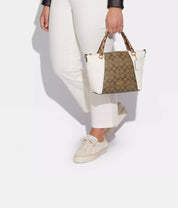 Coach Kacey Satchel Bag In Colorblock Signature Canvas