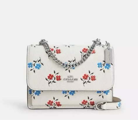 Coach Mini Klare Crossbody Leather Bag With Floral Print