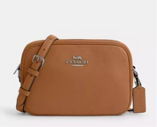 Coach Leather Jamie Camera Medium Crossbody Bag Tan