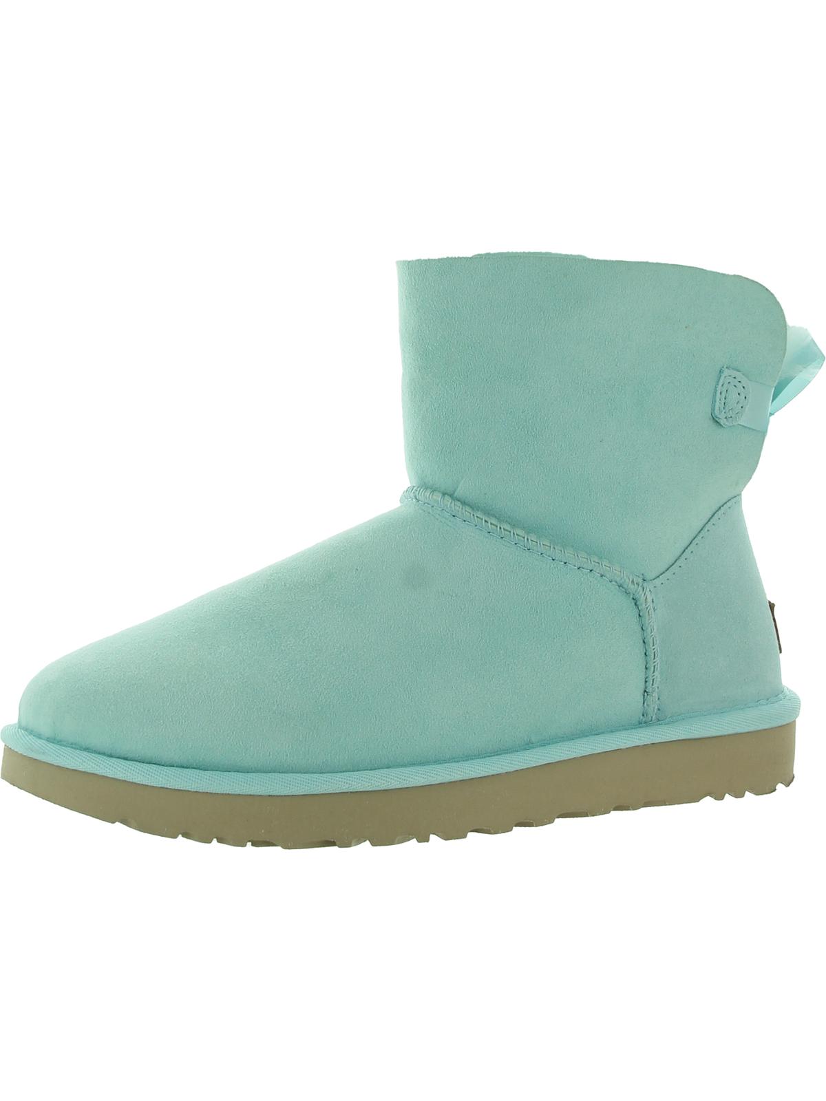 Mini Bailey Bow II Womens Suede Shearling Winter Boots