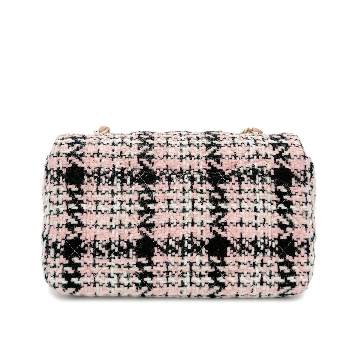 CHANEL CHAIN SHOULDER BAG PINK TWEED 90268817