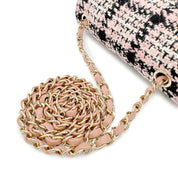 CHANEL CHAIN SHOULDER BAG PINK TWEED 90268817