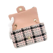 CHANEL CHAIN SHOULDER BAG PINK TWEED 90268817