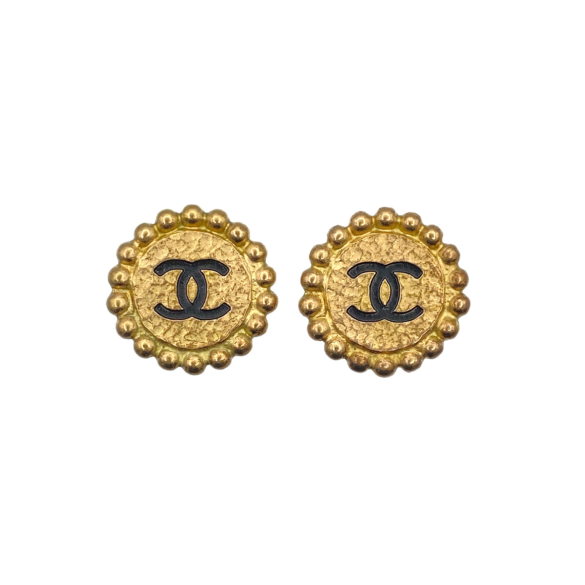 CHANEL VINTAGE EARRINGS COCOMARK GOLD 95P 90269652