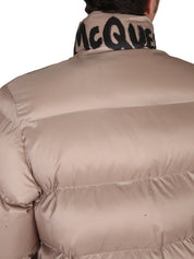 Alexander McQueen Graffiti Logo Print Down Jacket