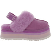 Funkette Womens Suede Shearling Slip-On Slippers