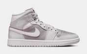 Air Jordan 1 Mid Womens Basketball Shoes (Photon Dust/Atmosphere Grey/White)