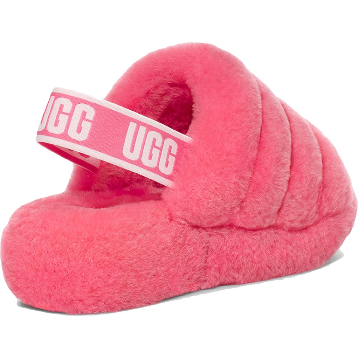 Fluff Yeah Womens Shearling Slingback Slide Slippers