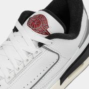 Air Jordan 2/3 Mens Basketball Shoes (White/Black/Metallic Silver)