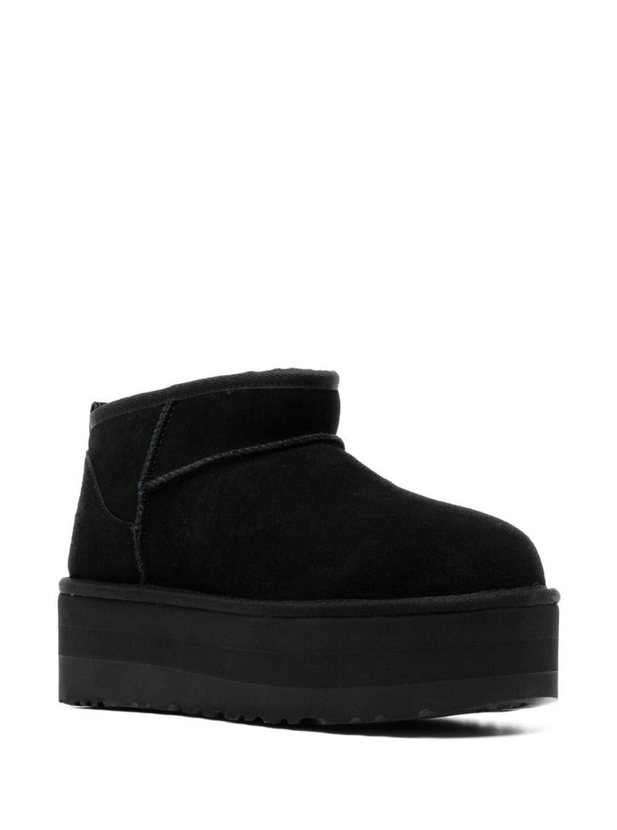 'Ultramini' Black Boots With Platform In Suede Woman