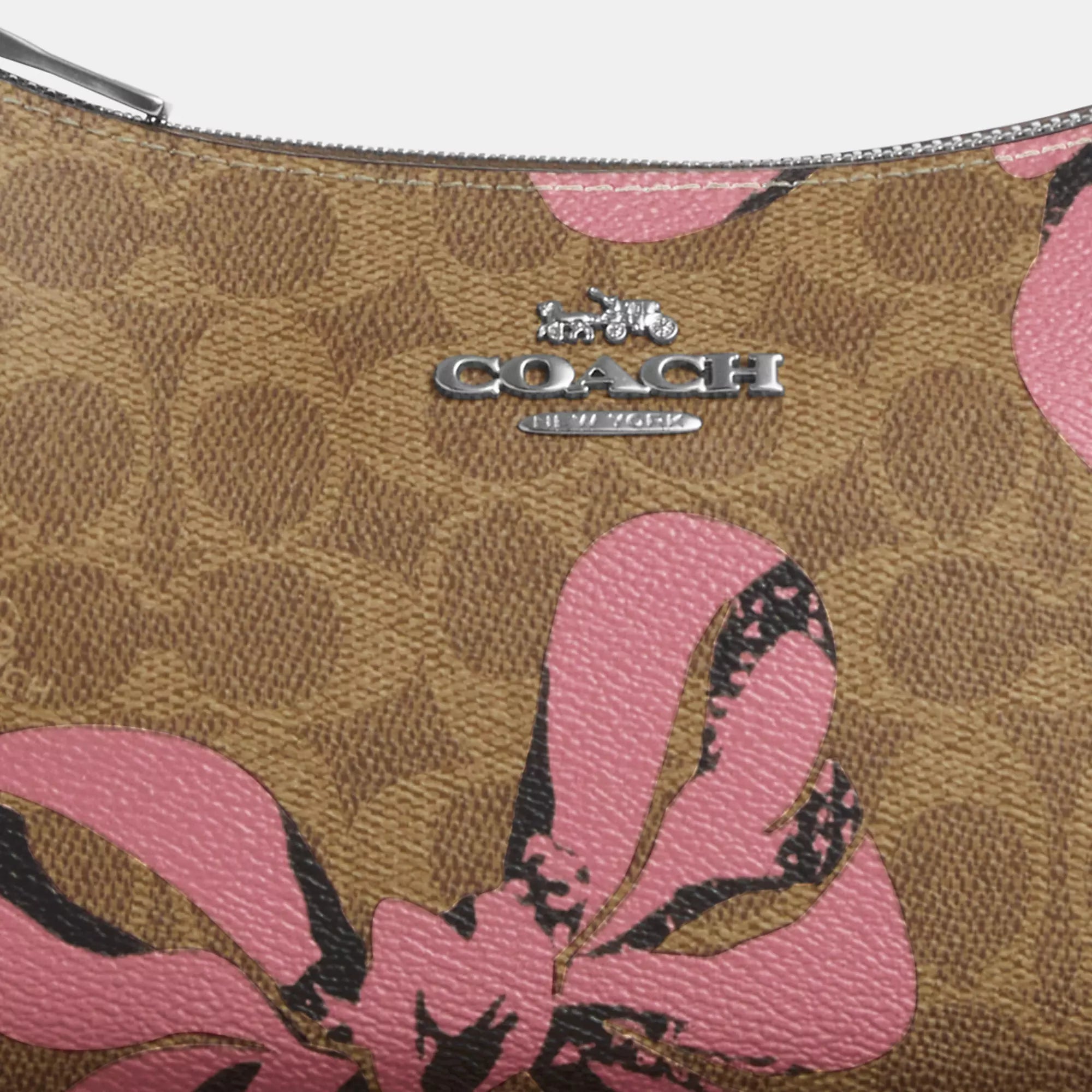 Coach Outlet Teri Shoulder Bag In Signature Canvas With Bow Print