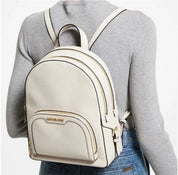 Michael Kors Unisex Jaycee Leather Medium Backpack In Light Cream