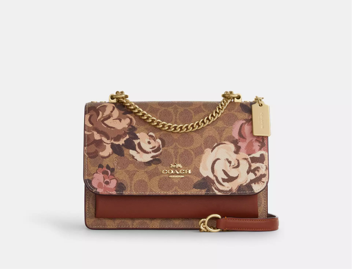 Coach Klare Crossbody Bag In Signature Canvas & Leather With
Rose Print