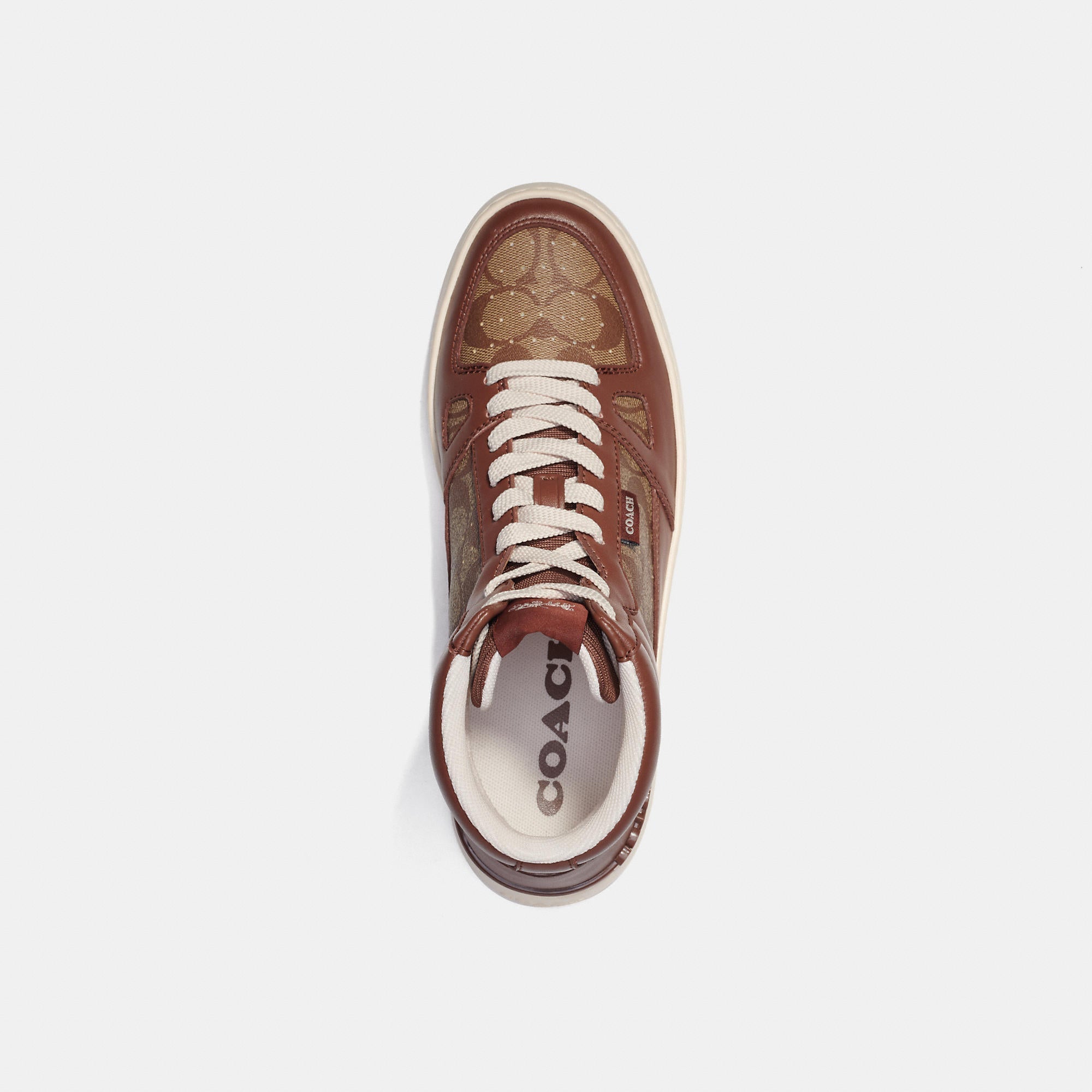 Coach Outlet Clip Court High Top Sneaker In Signature Canvas