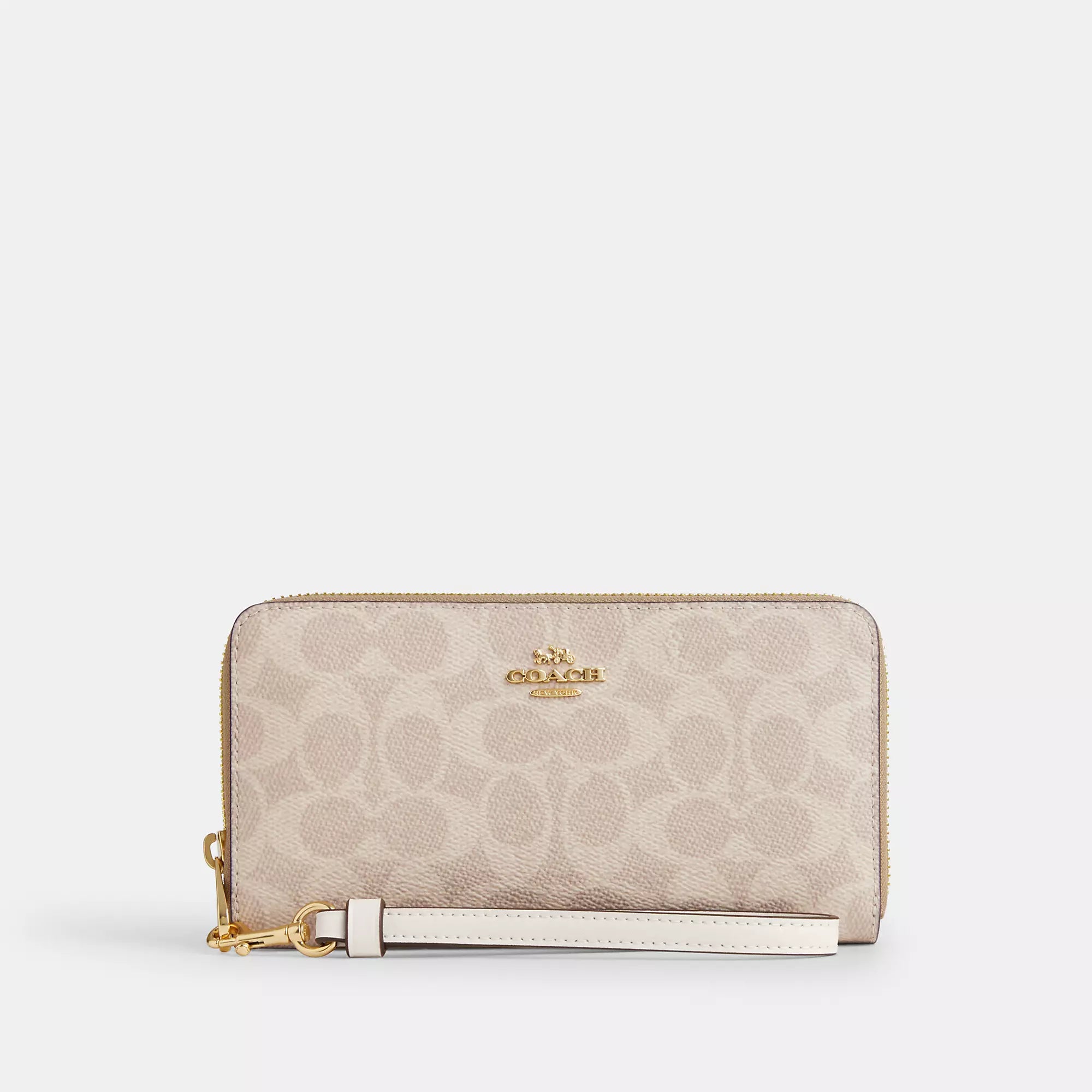 Coach Outlet Long Zip Around Wallet In Signature Canvas