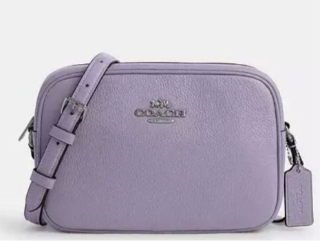 Coach Leather Jamie Camera Medium Crossbody bag Light Violet