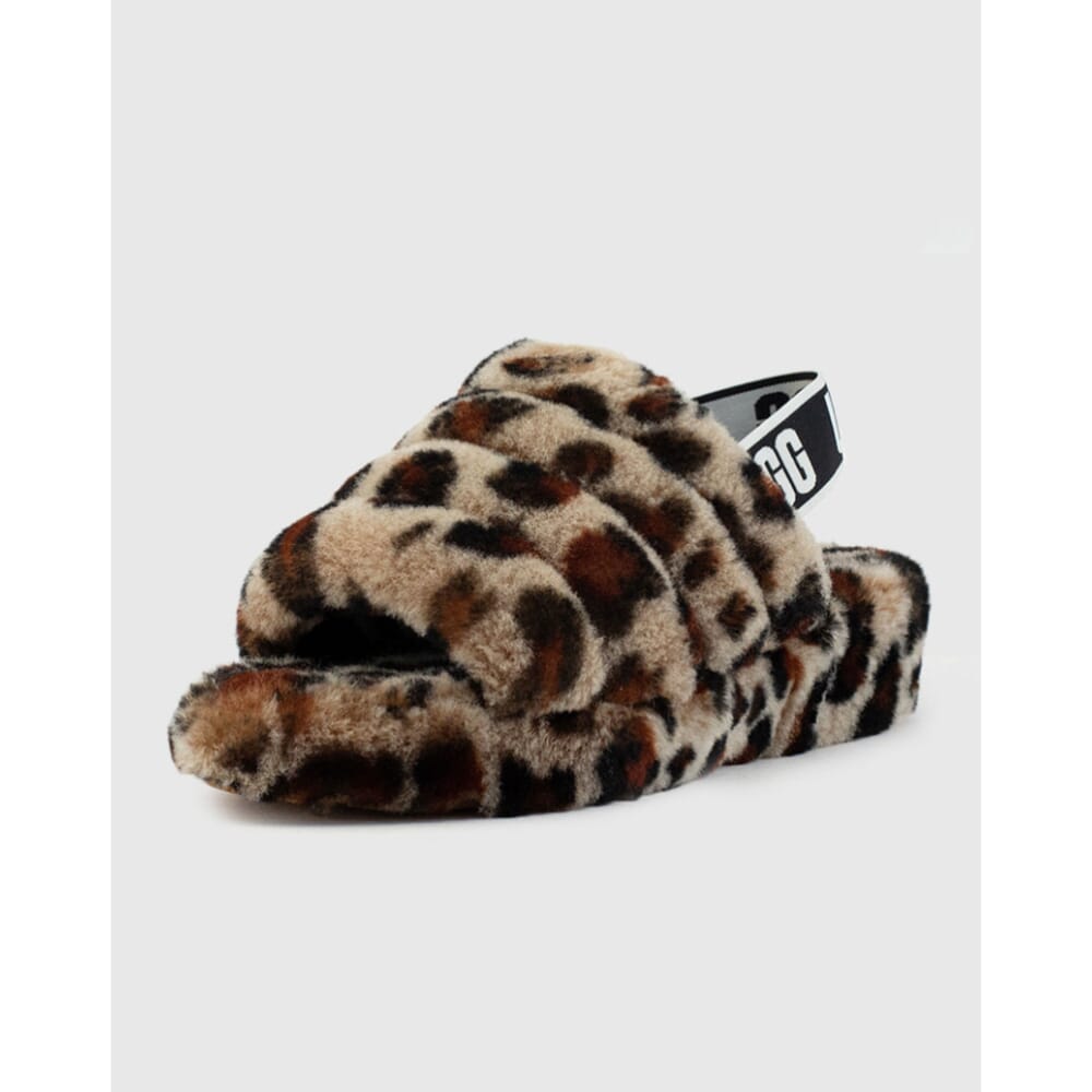 UGG Fluff Yeah Slide Leopard  1106252-AMP Women's