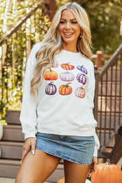 Pumpkin Graphic Long Sleeve Sweatshirt