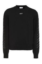 Off-White Cotton Crew-Neck Sweater