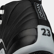 Air Jordan 12 Retro Black and Wolf Grey Grade School Lifestyle Shoes (Black/Wolf Grey/White)