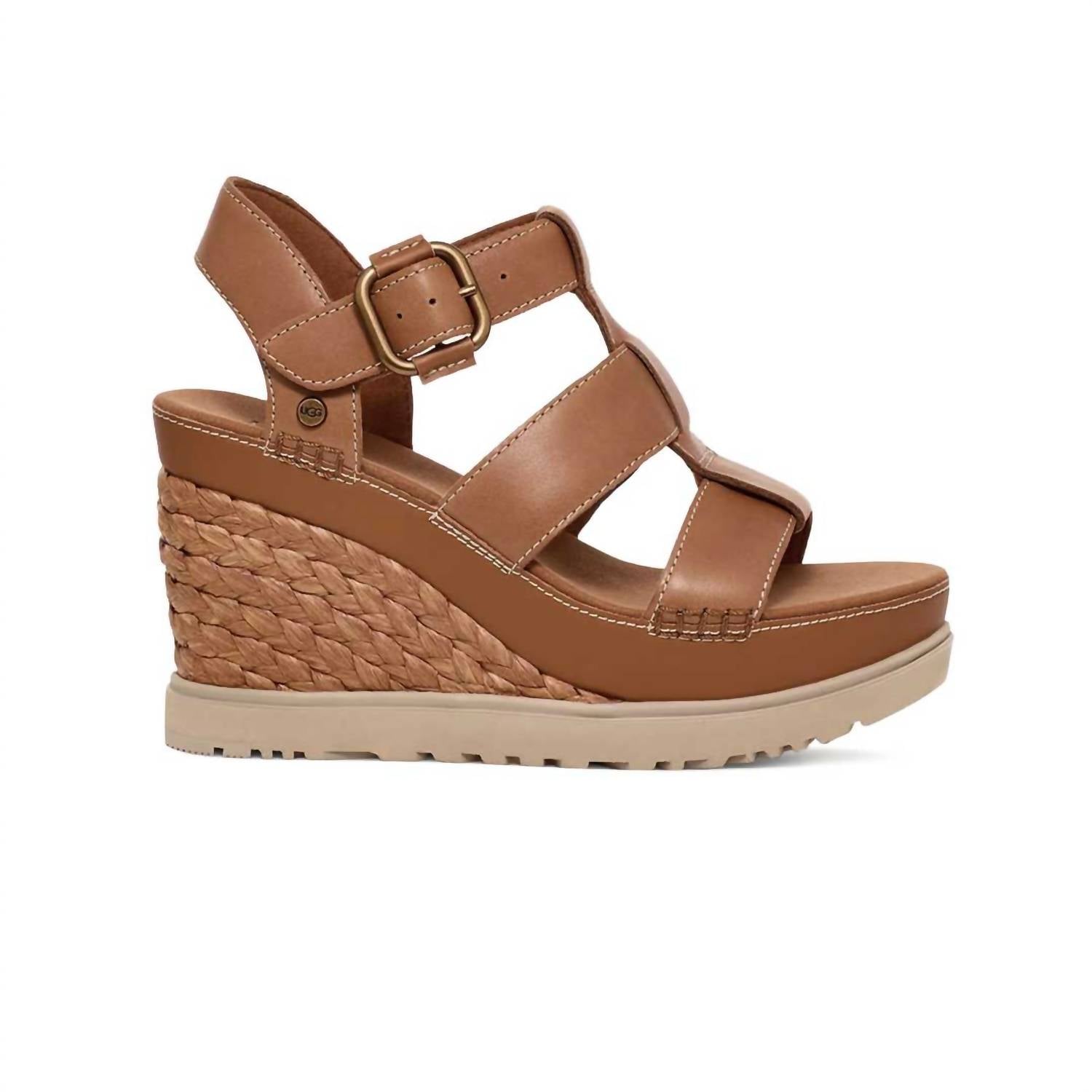 Women's Abbot Strap Sandals In Cognac Brown