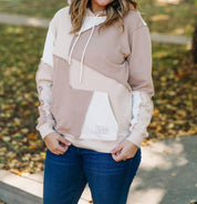 Raini Piecework Hoodie In Sand Multi