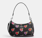 Coach Teri Shoulder Bag With Heart Bolt Print