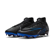 Nike Zoom Mercurial Superfly 9 Elite FG Soccer Cleat - Black/Chrome-Hyper Royal- Regular (D)