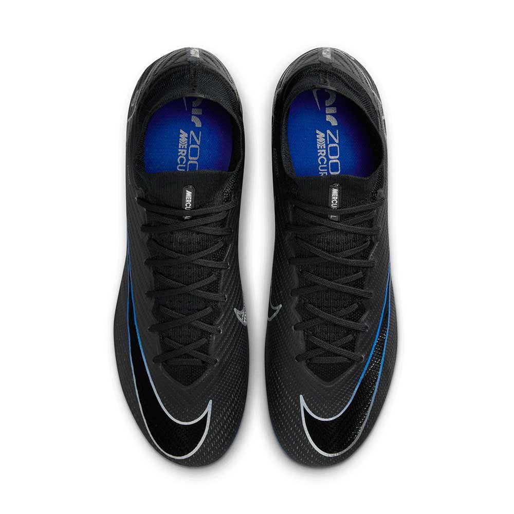 Nike Zoom Mercurial Superfly 9 Elite FG Soccer Cleat - Black/Chrome-Hyper Royal- Regular (D)