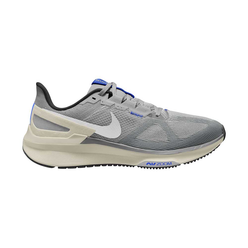 Men's Nike Structure 25 Running Shoe - Smoke Grey/White/Wolf Grey/Sail - Regular (D)