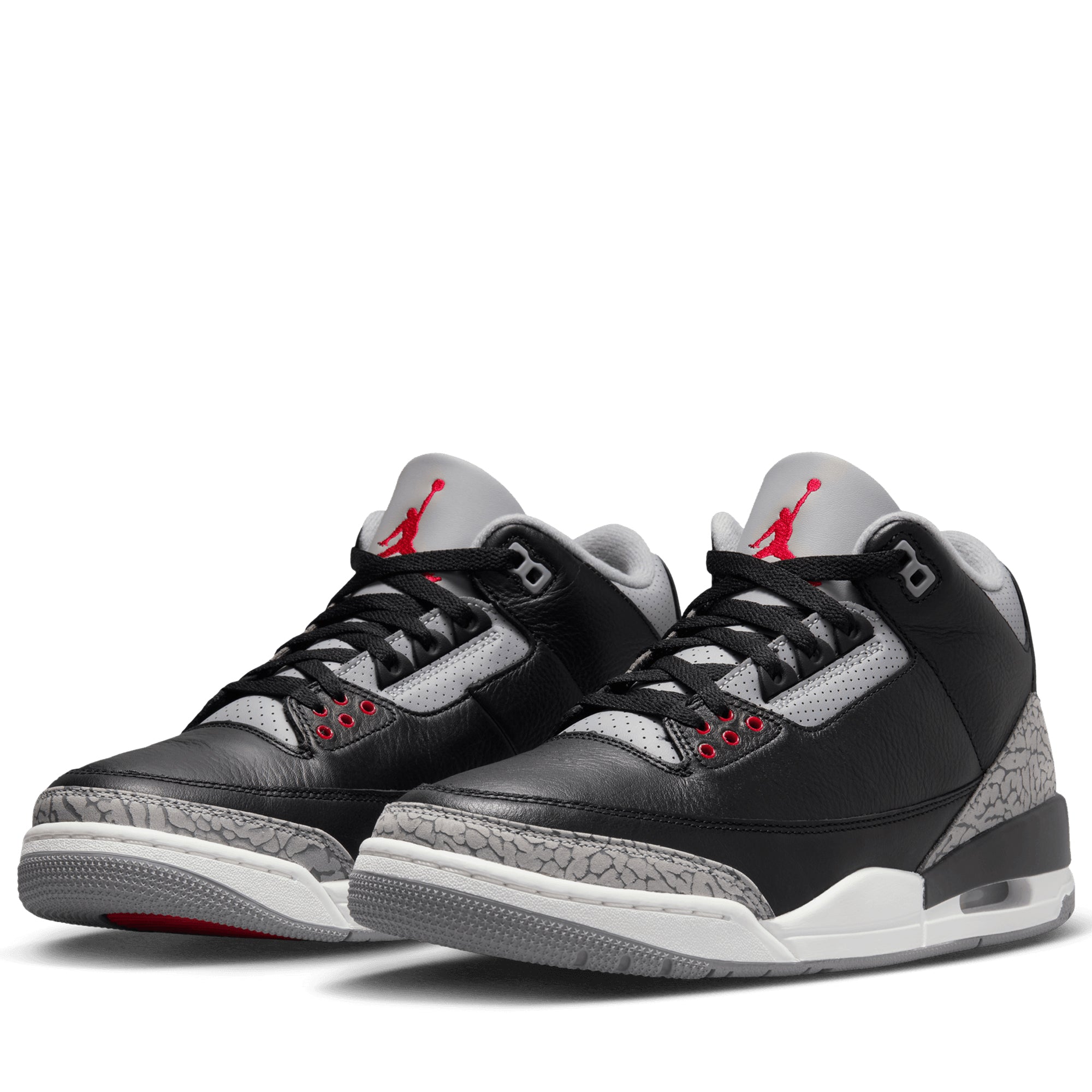 Air Jordan 3 Retro 'Black Cement' - Black/Fire Red