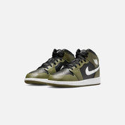 Nike Air Jordan 1 Mid - Black / White / Medium Olive