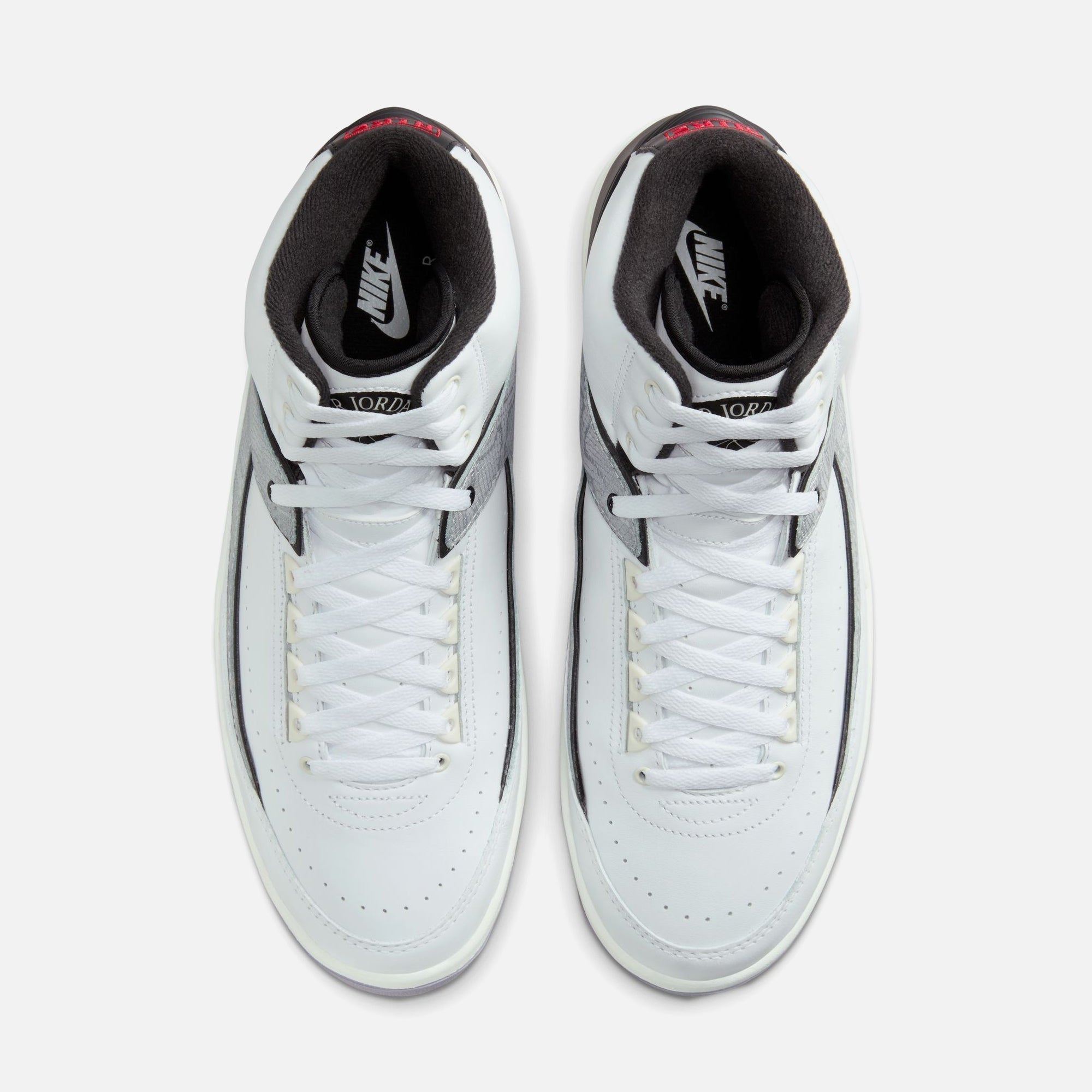 Jordan Air Jordan 2 Retro - White / Fire Red / Black / Sail / Cement Grey