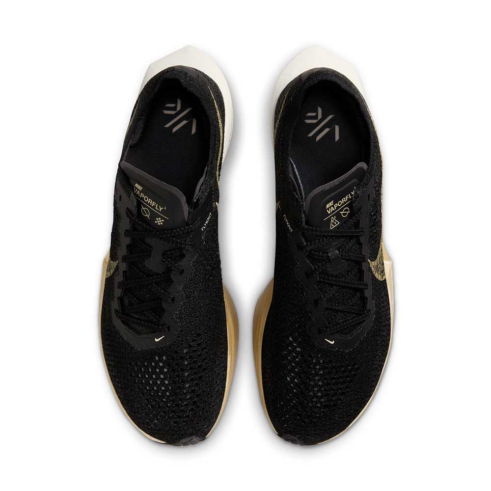 Men's Nike ZoomX Vaporfly Next% 3 Running Shoe - Black/Mtlc Gold Grain/Black Oatmeal - Regular (D)