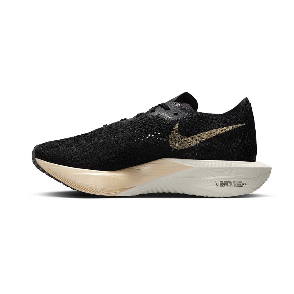 Men's Nike ZoomX Vaporfly Next% 3 Running Shoe - Black/Mtlc Gold Grain/Black Oatmeal - Regular (D)