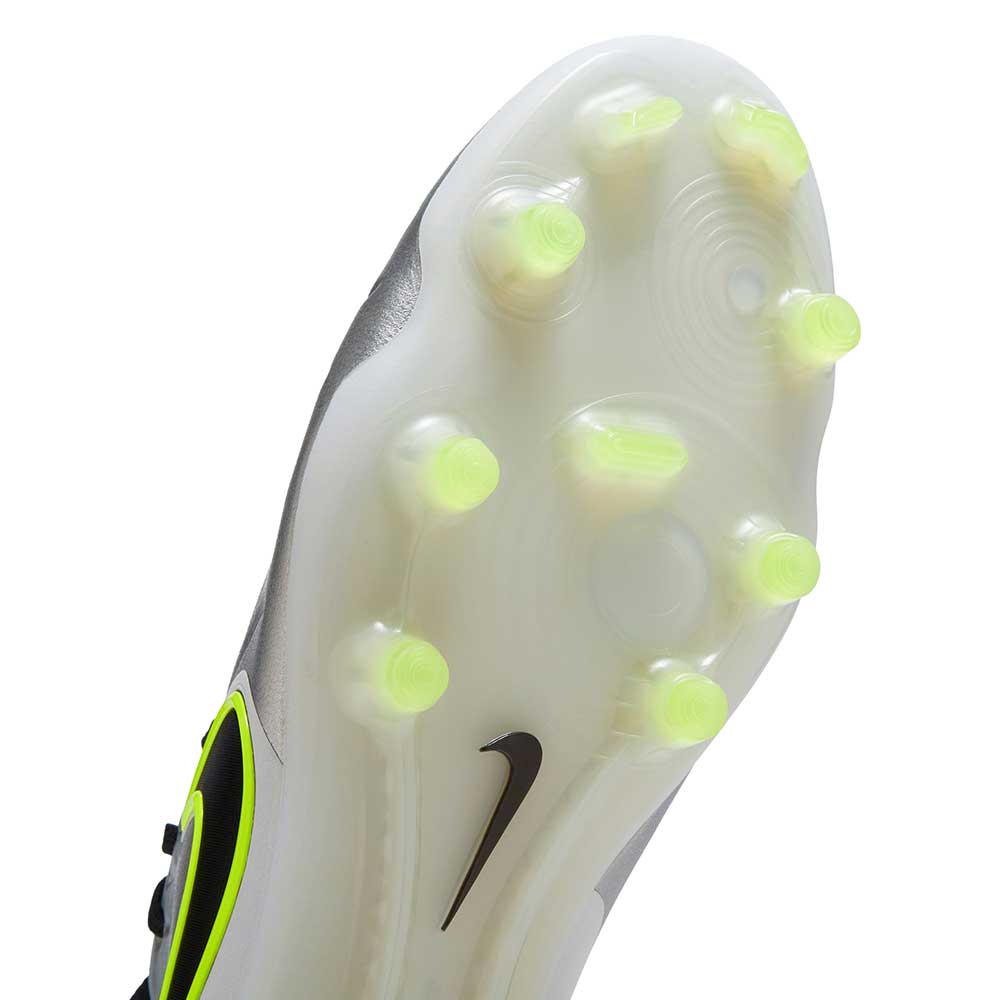 Nike Tiempo Legend 10 Elite FG Soccer Shoe - Metallic Silver/Black/Volt - Regular (D)