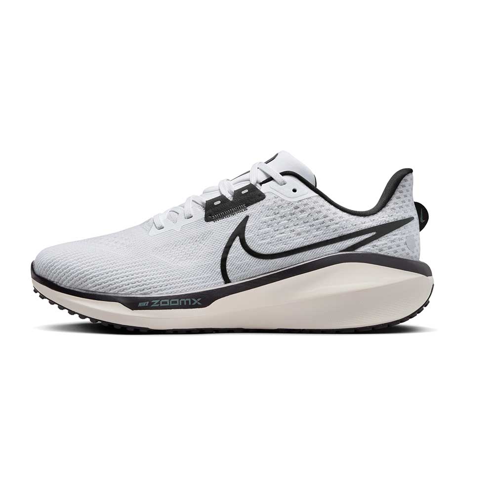 Men's Nike Vomero 17 Running Shoe - White/Black/Pure Platinum/Vintage Green - Regular (D)