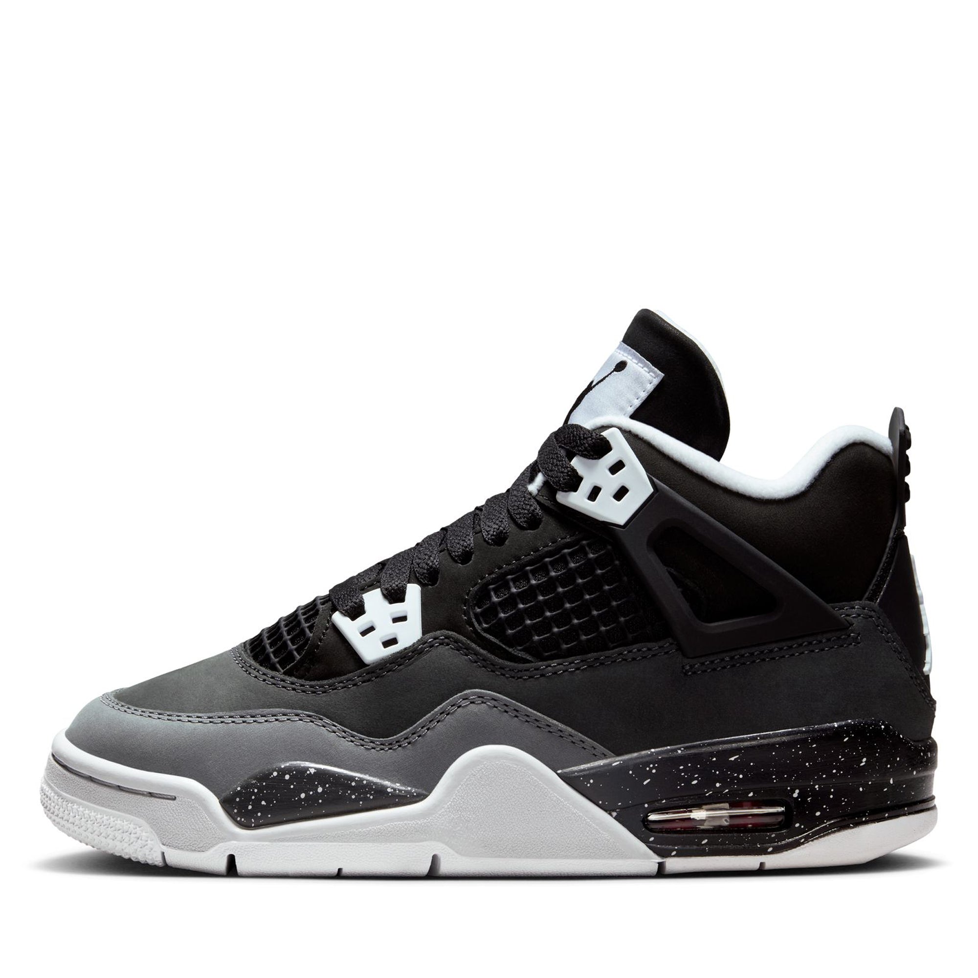 Air Jordan 4 Retro 'Fear' (GS) - Black/White