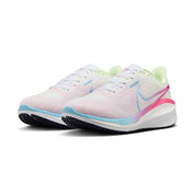 Women's Nike Vomero 17 Running Shoe - Pink Foam/White/Barely Volt/Multi-Color - Regular (B)