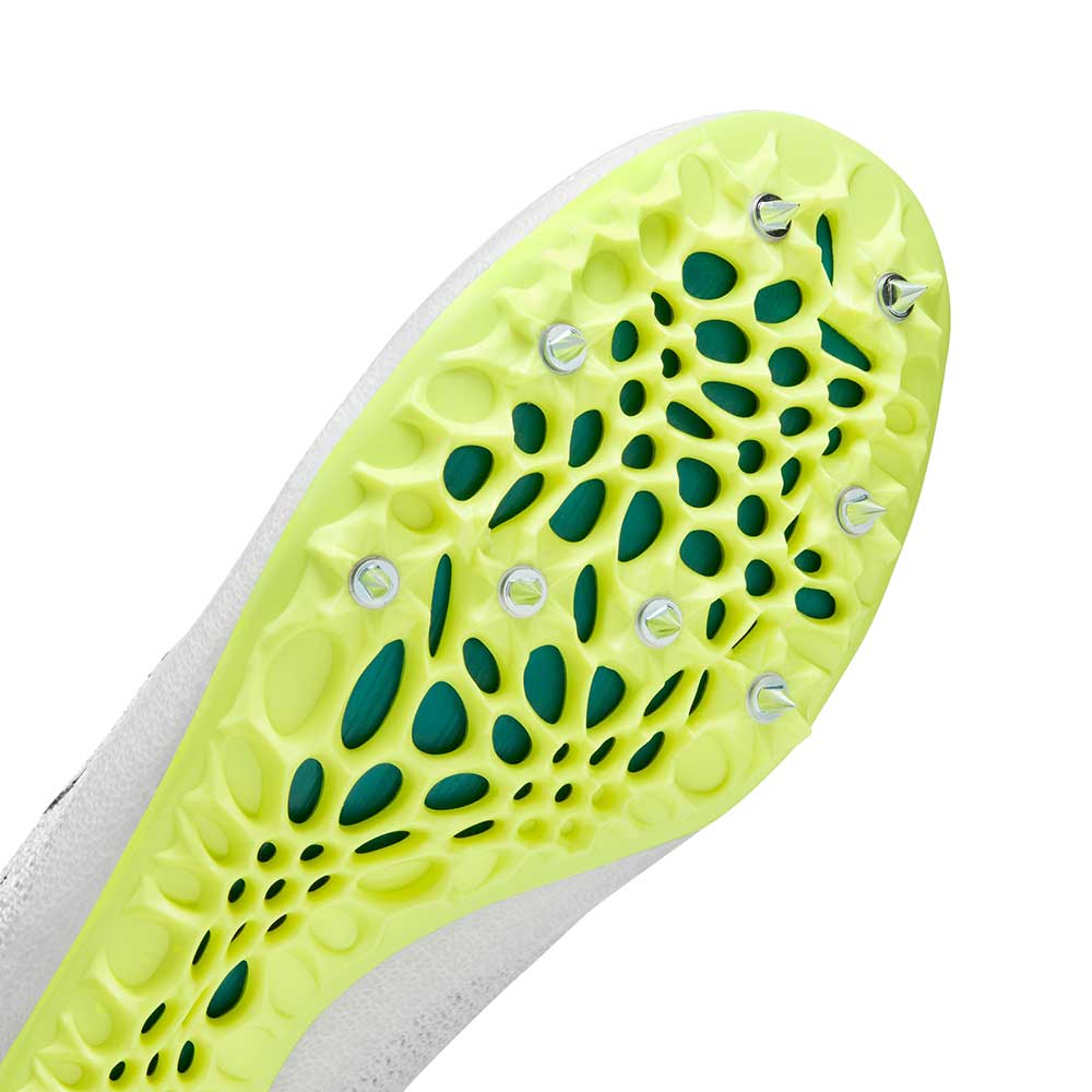 Men's Nike Superfly Elite 2 Track & Field Sprinting Spikes - White/Electric Algae/Bright Spruce - Regular (D)