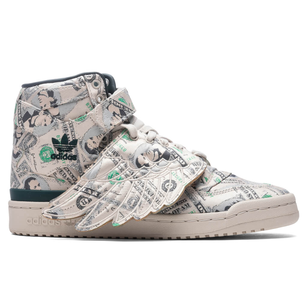 Adidas Originals x Jeremy Scott Forum Wings Hi Money - Bliss/Green Night