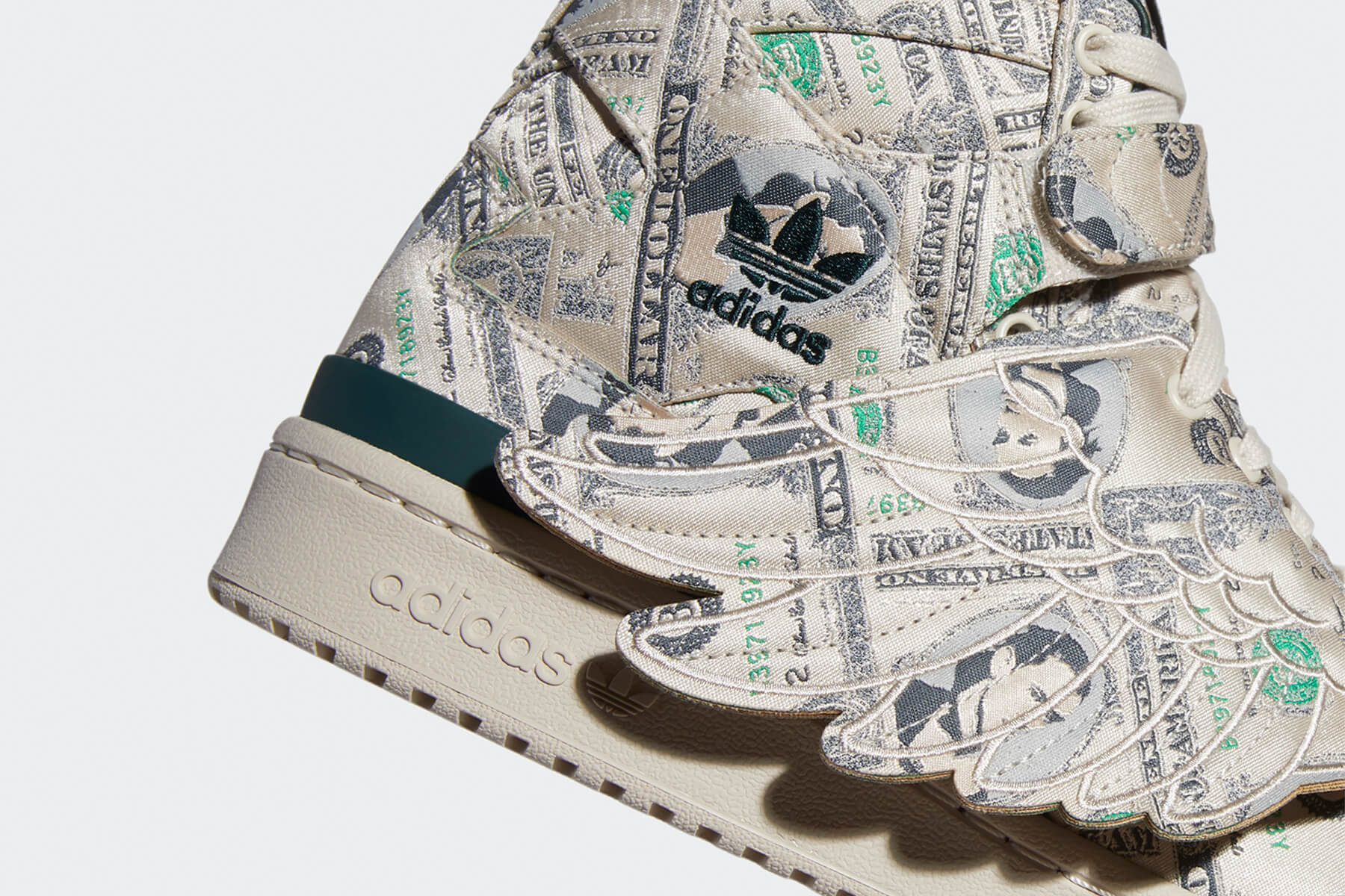 Adidas Originals x Jeremy Scott Forum Wings Hi Money - Bliss/Green Night