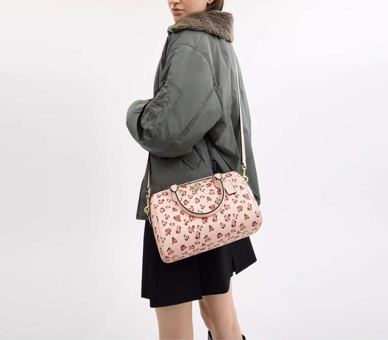 Coach Rowan Satchel Bag
With Rose Print