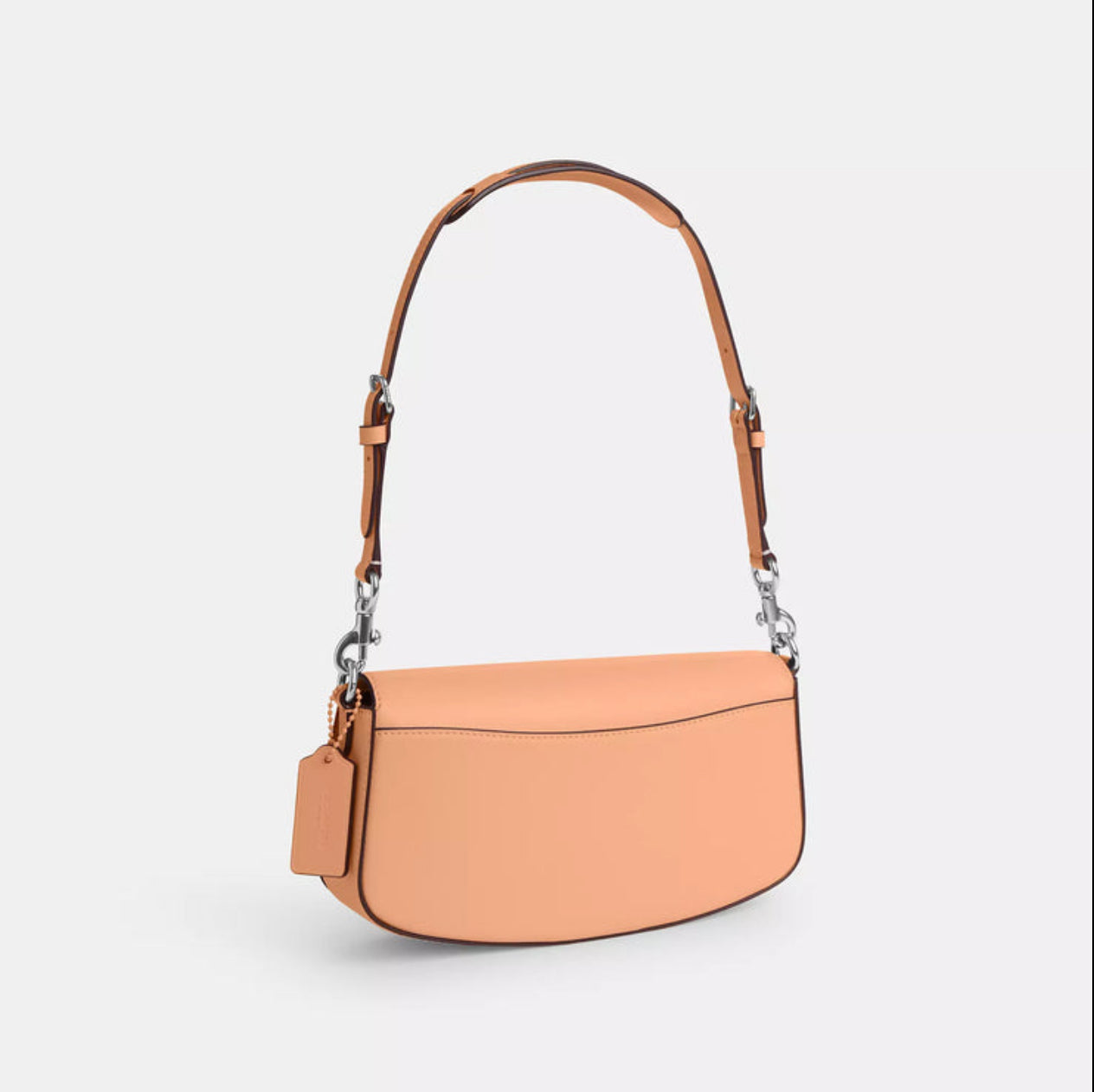 Coach Leather Medium Andrea Clutch/Shoulder Bag In Faded Blush