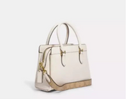 Coach Mini Darcie Carryall In Gold/Chalk With Signature Canvas Strap