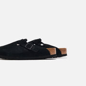 Birkenstock WMNS Boston Soft Footbed Suede - Black