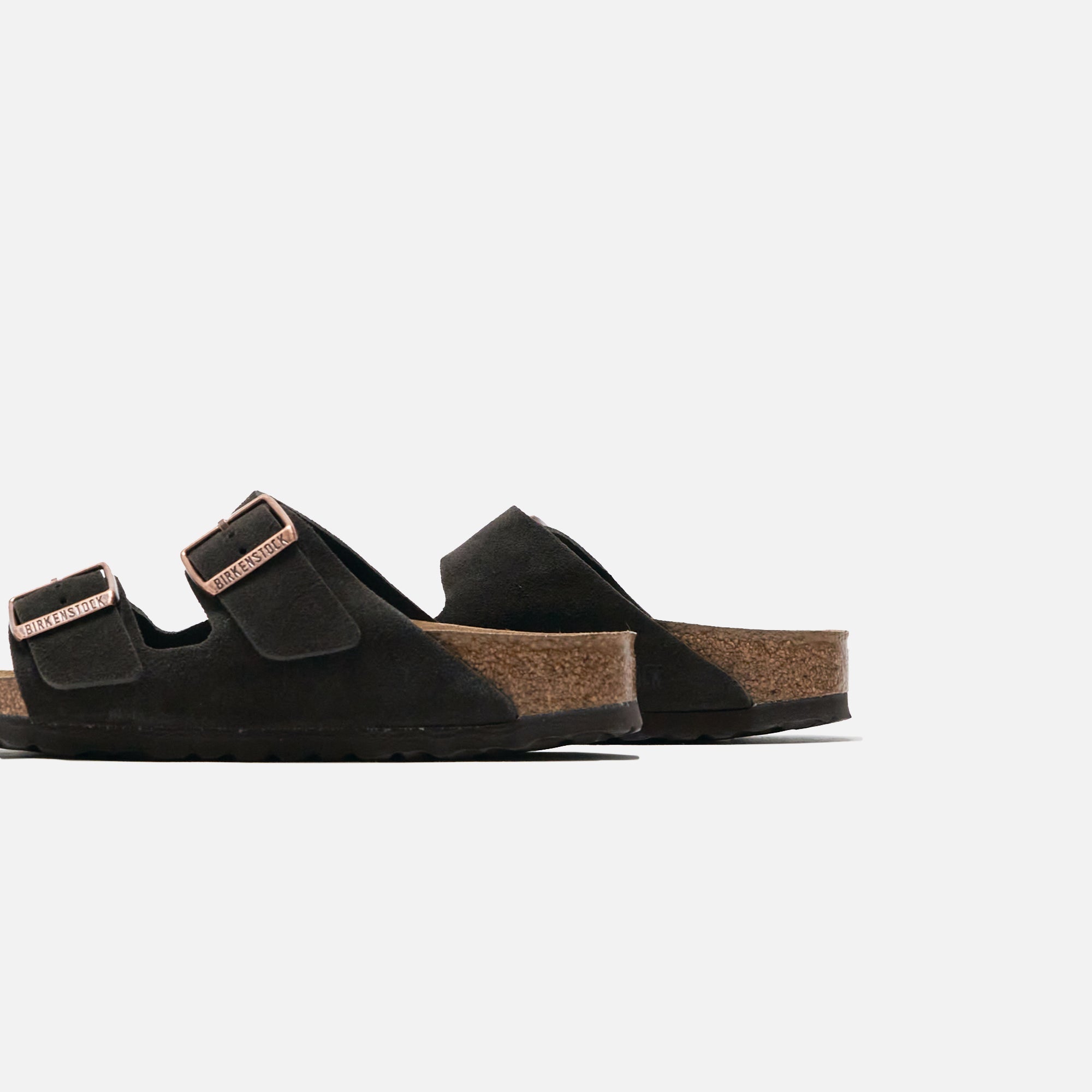 Birkenstock WMNS Arizona Soft Footbed Suede Sandals - Mocha