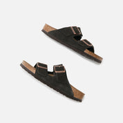 Birkenstock WMNS Arizona Soft Footbed Suede Sandals - Mocha