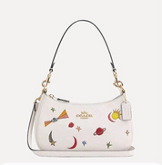 Coach X Observed By Us Leather Teri Shoulder Bag In Chalk/ Multi