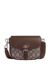 Coach Amelia Saddle Bag In Signature Jacquard